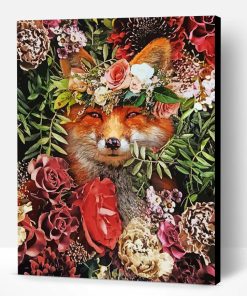 Floral Fox Paint By Number