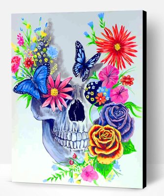 Floral Skull Paint By Number