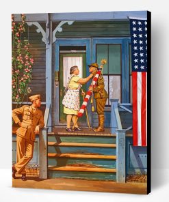 Fourth Of July Parade Stevan Dohanos Paint By Number