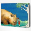 Girl And Wombat Paint By Number