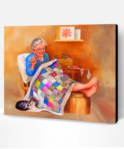 Grandma Enjoying Her Time Alone Paint By Number