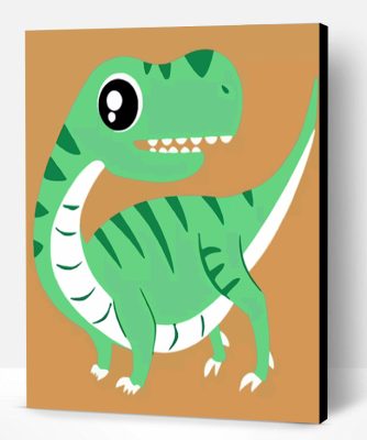 Green Brontosaurus Paint By Number