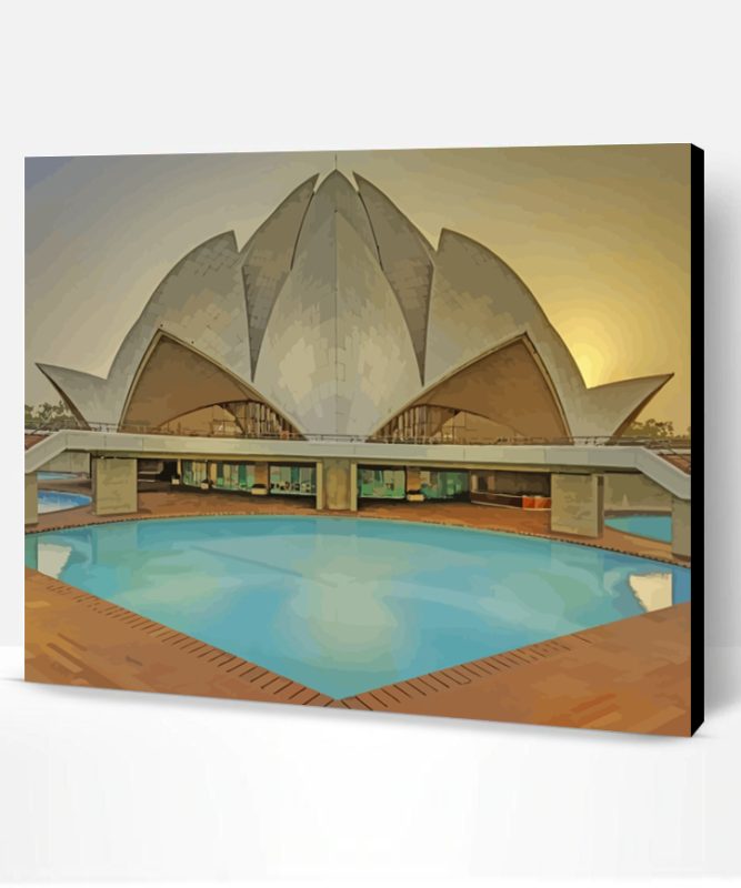 Indian Lotus Temple Paint By Number