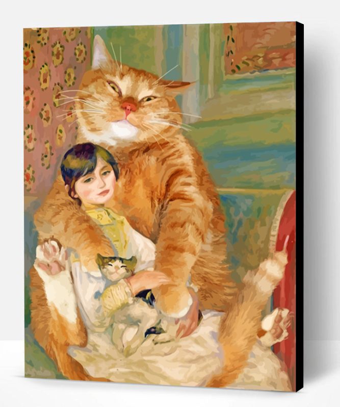 Lady And The Cats Paint By Number