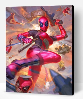 Lady Deadpool Paint By Number