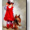 Little Girl With Her Dog Paint By Number
