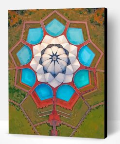 Lotus Temple In New Delhi Paint By Number