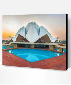Lotus Temple India Paint By Number