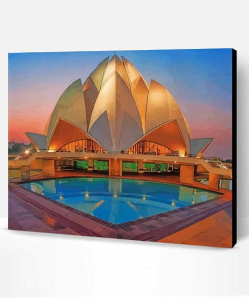 Lotus Temple Paint By Number