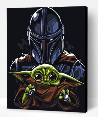 Mandalorian And Baby Yoda Paint By Number