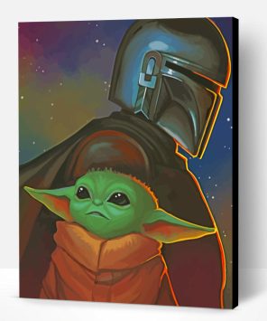 Mando And Baby Yoda Paint By Number