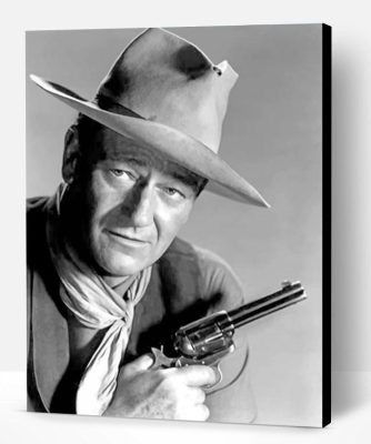 Monochrome John Wayne Paint By Number