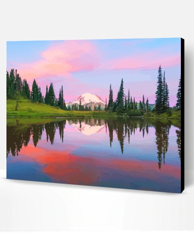 Mount Rainier National Park Landscape Paint By Number