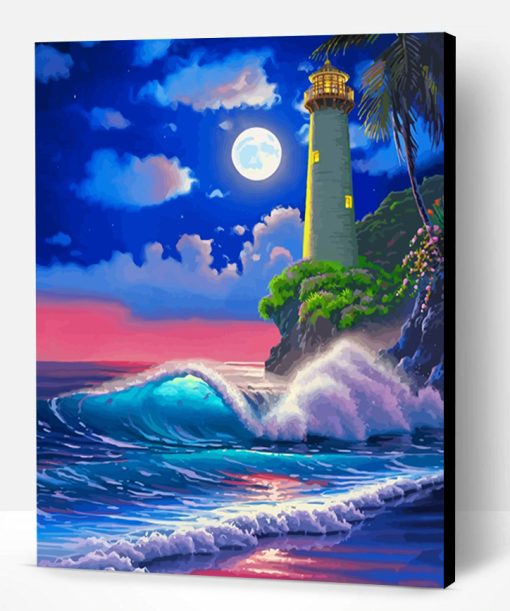 Night Lighthouse Paint By Number