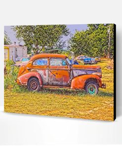 Old Rusted Car Paint By Number