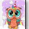Owl With A Unicorn Horn Paint By Number
