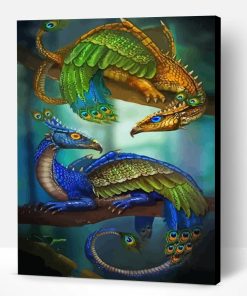 Peafowl Dragons Paint By Number