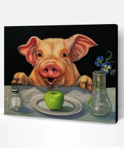 Pig Getting Ready To Eat Paint By Number