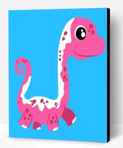 Pink Dinosaur Paint By Number