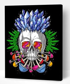 Psychedelic Skull Paint By Number