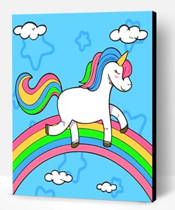 Unicorn And Rainbow Paint By Number