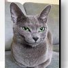 Mad Russian Blue Cat Paint By Number