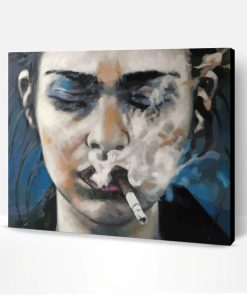 sad-ladyaSad Lady Smoking Paint By Numbers-smoking-paint-by-number