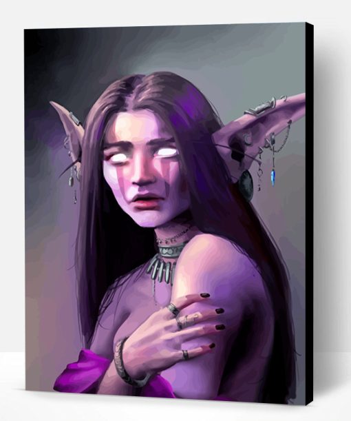 Scared Elf Woman Paint By Number