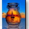 Ship In Glass Bottle Paint By Number