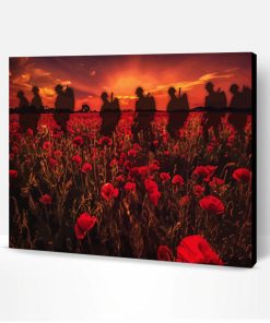 Soldiers Poppy Field Paint By Number