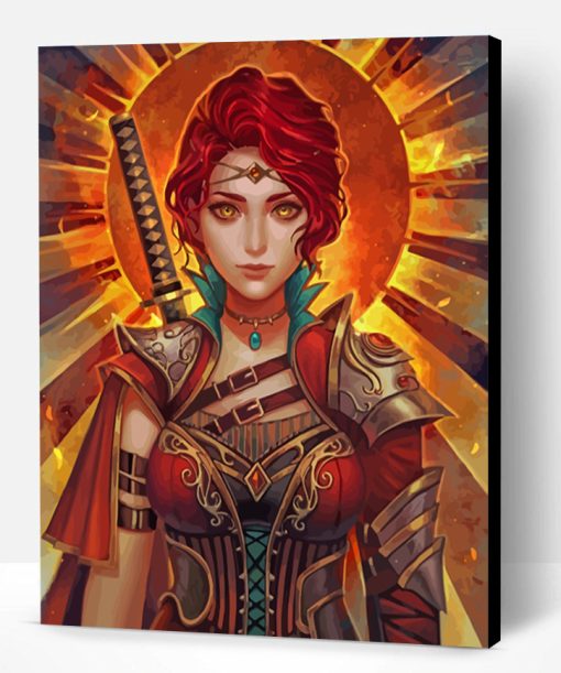 Steampunk Fire Girl Paint By Number