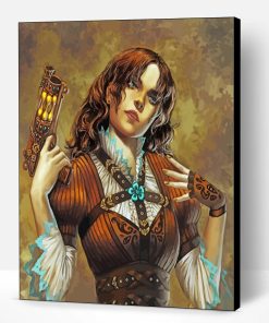Steampunk Fire Girl Paint By Number