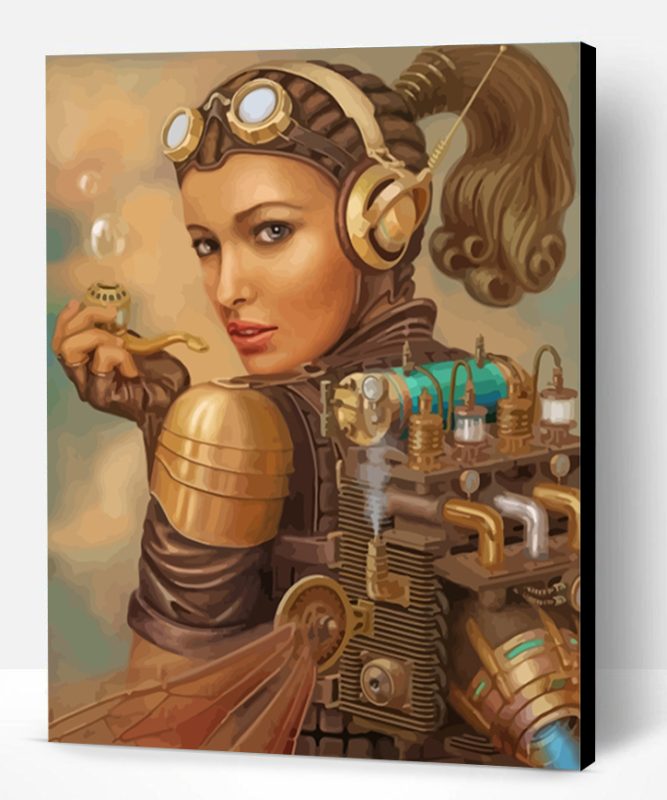 Steampunk Lady Paint By Number