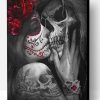 Sugar Skull Kissing Skeleton Paint By Number