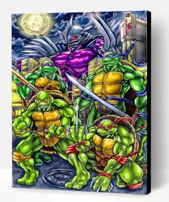 Super Shredder And Ninja Turtles Paint By Number