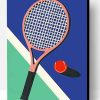 Tennis Ball And Racket Paint By Number