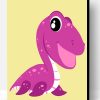 Purple Dinosaur Paint By Number
