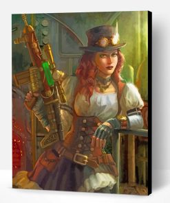 Victorian Steampunk Lady Paint By Number