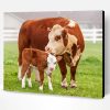 White And Brown Cows Paint By Number