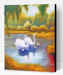 Aesthetic White Swans Paint By Number