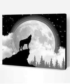 Wolf Silhouette Paint By Number
