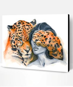 Woman And Tiger Paint By Number