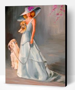 Woman And Wheaton Terrier Paint By Number