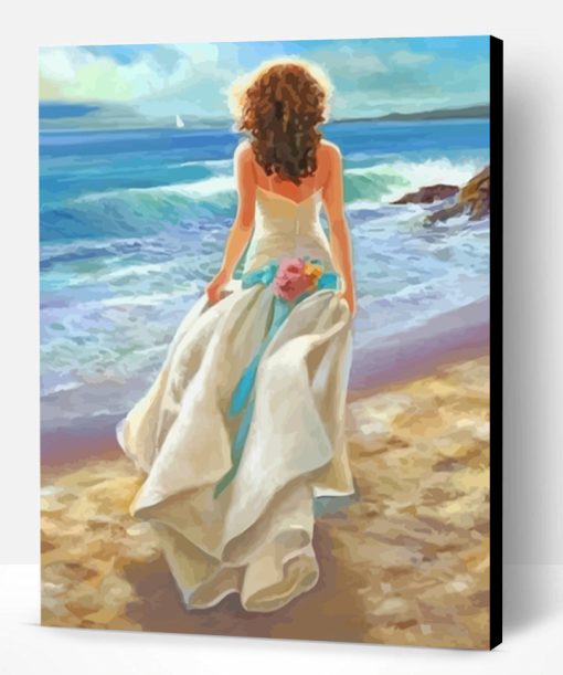 Woman On The Beach Paint By Number