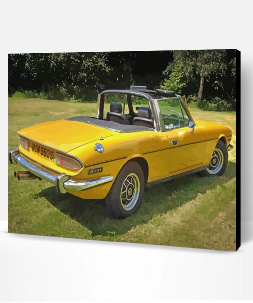 Yellow Triumph Stag Paint By Number