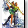 Abstract Ice Skaters Paint By Number