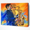 Abstract Saxophone Player Paint By Number