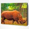 African Rhinoceros Paint By Number