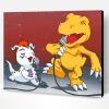 Agumon And Gomamon Paint By Number