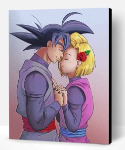 Android 18 And Goku Love Paint By Number